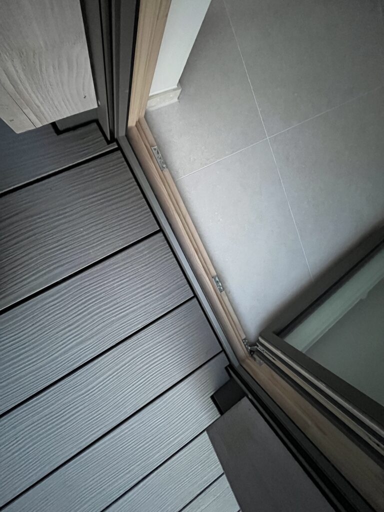 Balkonboden mit langlebigem Belag